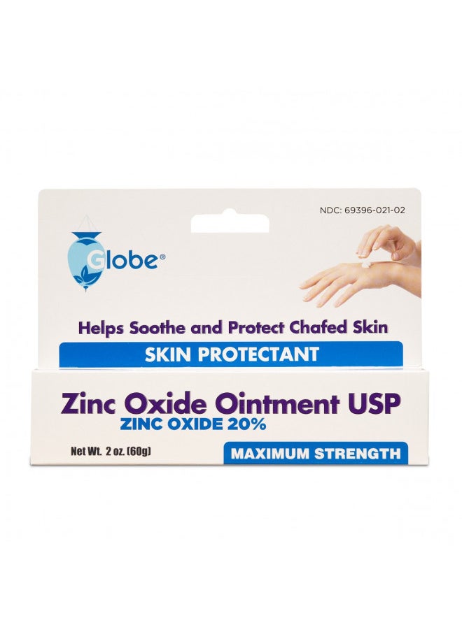 Globe Zinc Oxide Ointment 20%, 2 Ounce Tube, Advanced Skin Protection, For Diaper Rash, Relief From Poison Ivy, Sumac And Oak, Protects From Wetness, Protects Chafed Skin  - Image 3