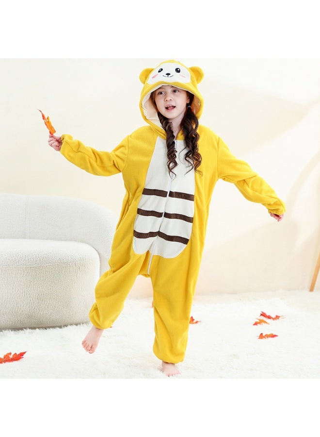 Halloween Cartoon Animal Cosplay Costume Homewear Zipper Hooded Dinosaur Shark Jumpsuit Pajamas for Kids Women Unisex Clothes - Image 1