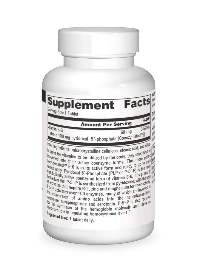 Source Naturals Coenzymated B6 100 Mg Brain Heart And Pms Support 30 Tablets - Image 3