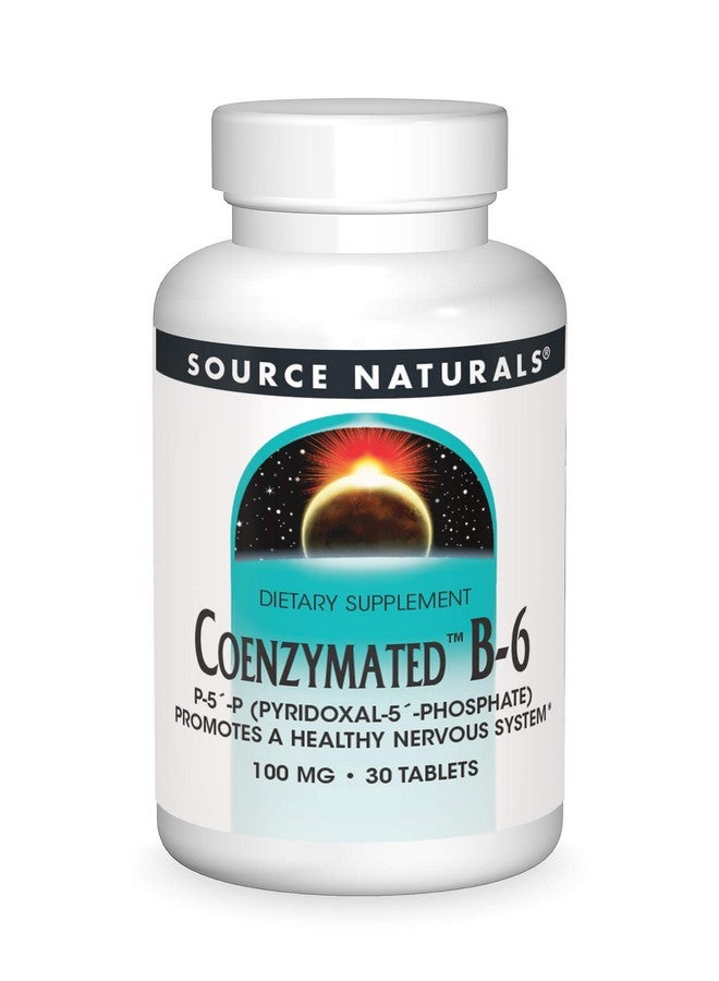 Source Naturals Coenzymated B6 100 Mg Brain Heart And Pms Support 30 Tablets - Image 1