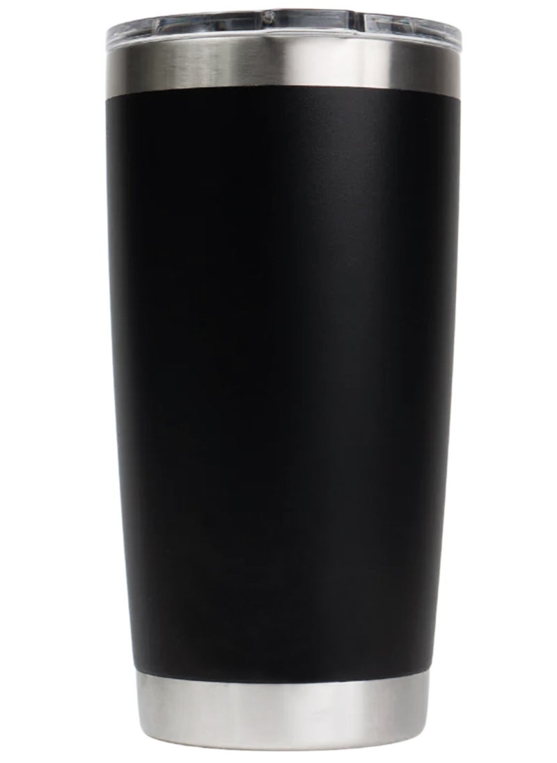 AMROAH - 590ml Stainless Steel Coffee Travel Mug with Leakproof Lid Insulated, Portable Espresso Thermal Cup for Tea and Coffee, Reusable Vacuum Thermos Tumbler for Hot and Cold Drinks, Black - Image 1