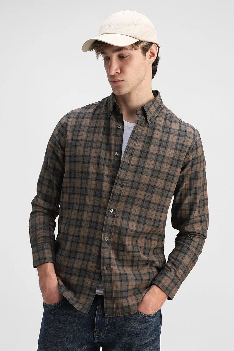 SNITCH 100% Cotton Slim Fit Checks Shirt