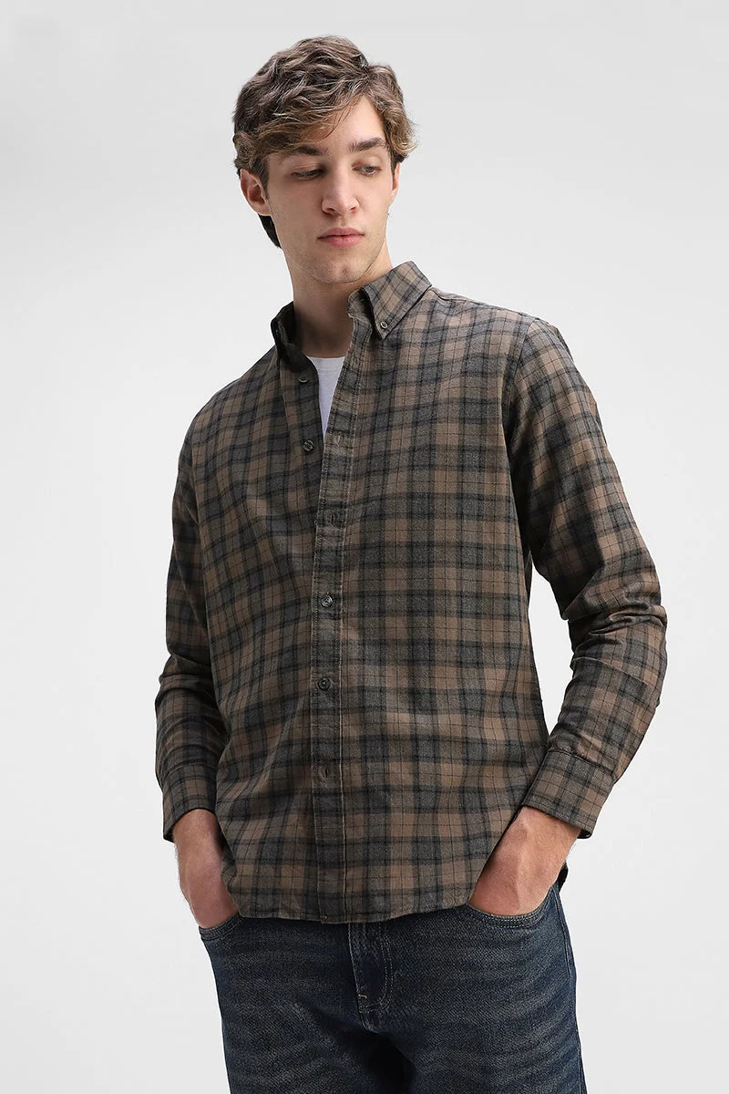 SNITCH 100% Cotton Slim Fit Checks Shirt