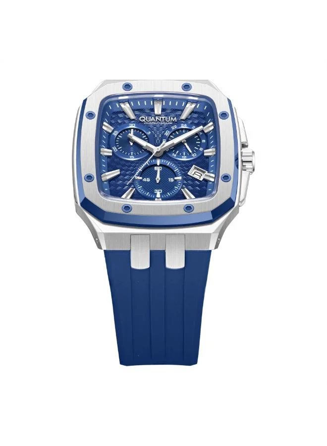 Quantum Men's Silicone Chronograph Watch HNG1033.389 - 44 mm