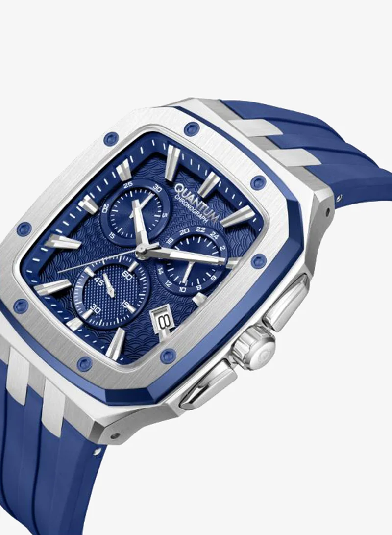 Quantum Men's Silicone Chronograph Watch HNG1033.389 - 44 mm