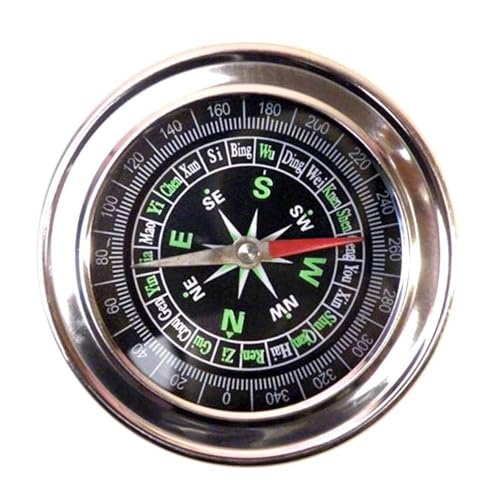 DEZIINE�.Stainless Steel Directional Pocket Magnetic Compass/Magnetic Compass Direction,7.5 * 7.5 * 1.2 cm - Image 1