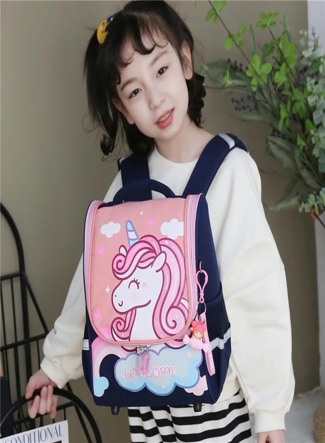 ADSON Unicorn Cartoon Lovely Design Travel School Bag|Backpack for Girls & Boys Large 15 Inches Casual Day Pack Cartoon Bookbag Rucksack Water Resistance(Multi Colour) - Image 5