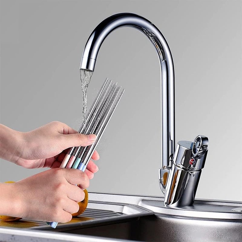 PUTHAK PUTHAK Stainless Steel Chopsticks Set 2 Pairs 1pc Stainless Steel Fish Scale Remover Cleaner Kitchen Fish Scaler  - Image 4