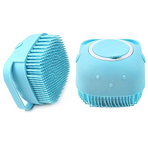 Easymart ilicone Soft Bath Body Brush with Shampoo Dispenser Scrubber use in Shower, Deep Cleaning, Gentle Scrub Massage Skin Exfoliation for Children, Men Women(Multicolor) - Image 1