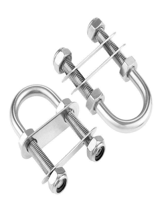 Mtsooning 2pcs Marine Boat Stern Bow Eye Tie Down U-Bolt Rigging 316 Stainless Steel,M10x90x130x36mm - Image 1