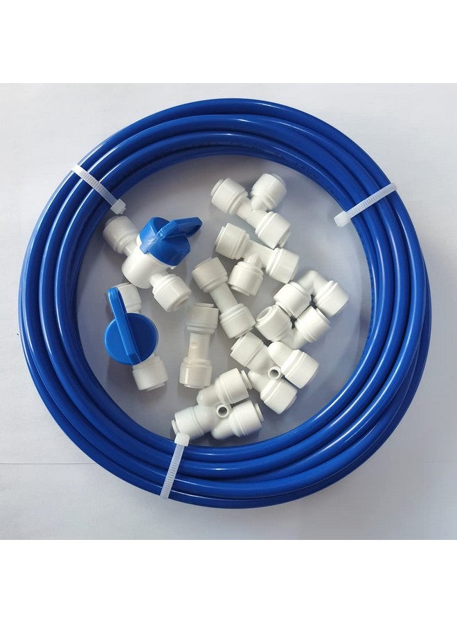 Malida 1/4 inch O.D. Length 32.8ft(10 meters) RO Water Tubing, Hose Pipe for RO Water purifiers System,+ 1/4 O.D quick connector 10pcs - Image 1