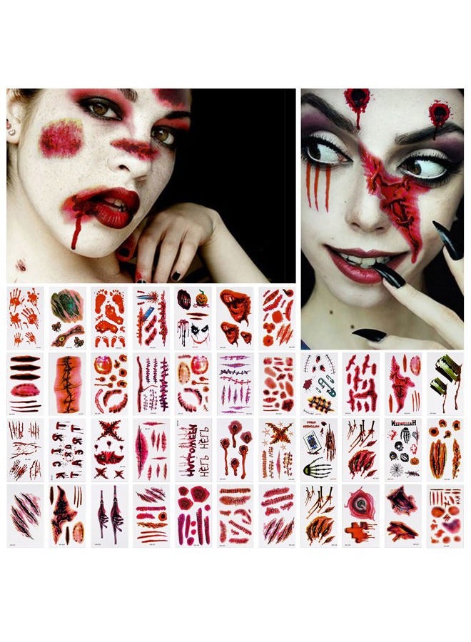 NiHome 40PCS Halloween Temporary Tattoos - Image 1