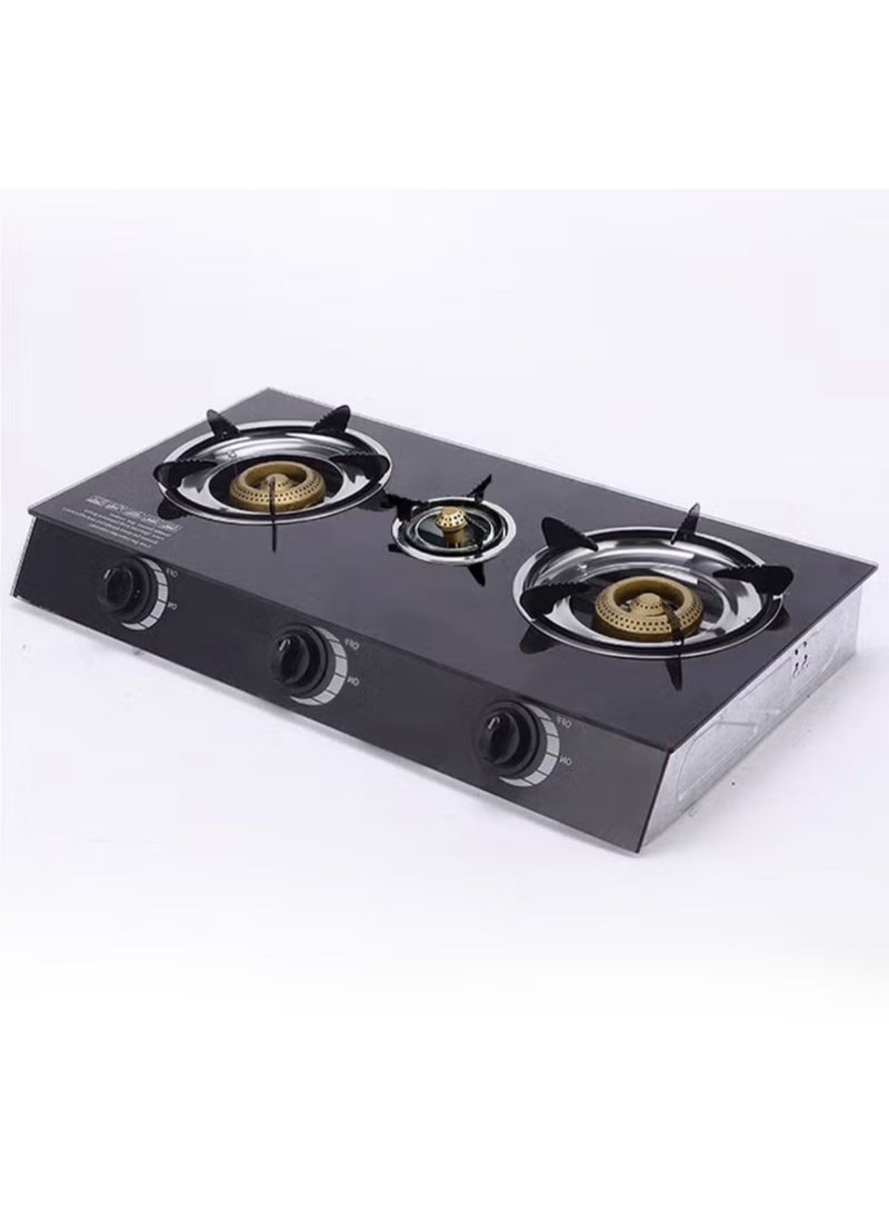 Denx 3-Burner Glass Top Gas Stove - Image 1
