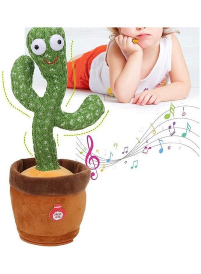 ACLIX Cute Big Eyed Dancing Cactus Plush Stuffed Toy With Music Premium Material - Image 4