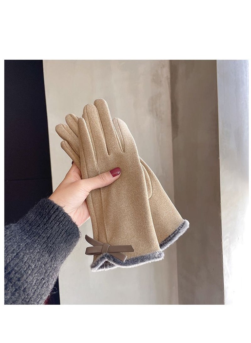 قفازات نسائية شتوية سميكة ودافئة وقفازات ركوب الدراجات - Image 1