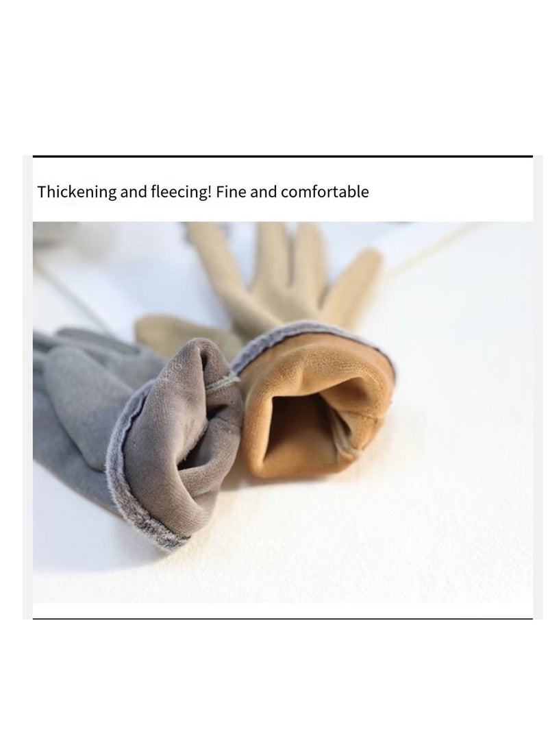 قفازات نسائية شتوية سميكة ودافئة وقفازات ركوب الدراجات - Image 4