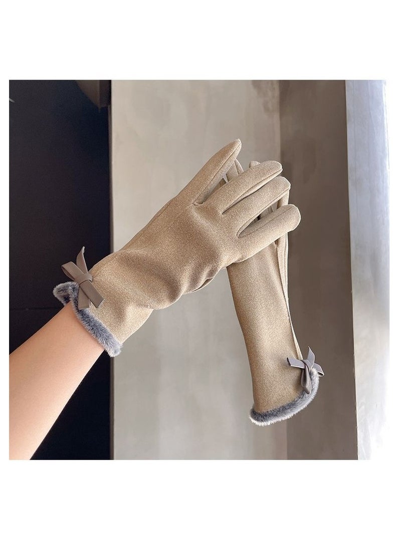 قفازات نسائية شتوية سميكة ودافئة وقفازات ركوب الدراجات - Image 3