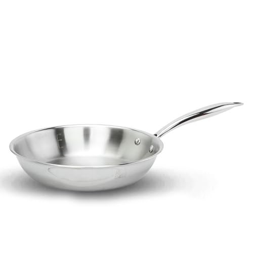 Earthy Fables Triply Stainless Steel Frying Pan, Fry pan, 24cm, 2 LTR, 1kg, Food Safe, 100% Toxin Free & No Chemical Coating, Easy to Clean & Rust Resistant, Stove & Induction Bottom - Image 1