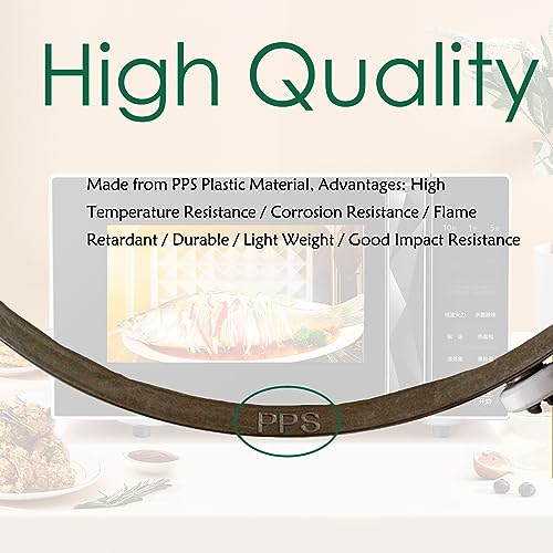 CaoXiong 7 Inch Microwave Turntable Ring,Rotating Ring Roller,Glass Plate Tray Support Holder,Replacement Inner Ring,Microwave Oven Tray Support,for Microwave Oven Glass Turntable Plate,with 14mm Wheels - Image 5