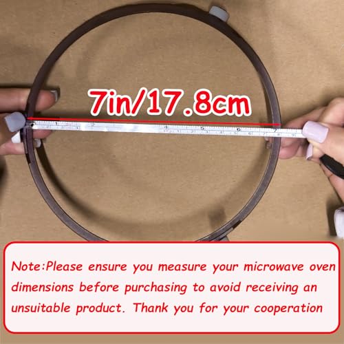 CaoXiong 7 Inch Microwave Turntable Ring,Rotating Ring Roller,Glass Plate Tray Support Holder,Replacement Inner Ring,Microwave Oven Tray Support,for Microwave Oven Glass Turntable Plate,with 14mm Wheels - Image 2