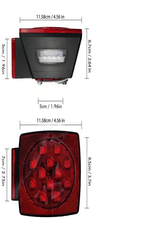 fouwick LED Trailer Light Kit 12V Easy Install Waterproof for trailer Under 80 Inch Trailer Boat utility Trailer Trucks Campers RVs Snowmobiles DOT Compliant (Light)… - Image 2