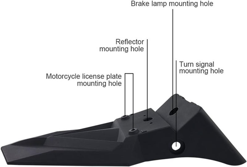 Wivplex Motorcycle Rear Mudguard and Signal Lights Kit - Image 5
