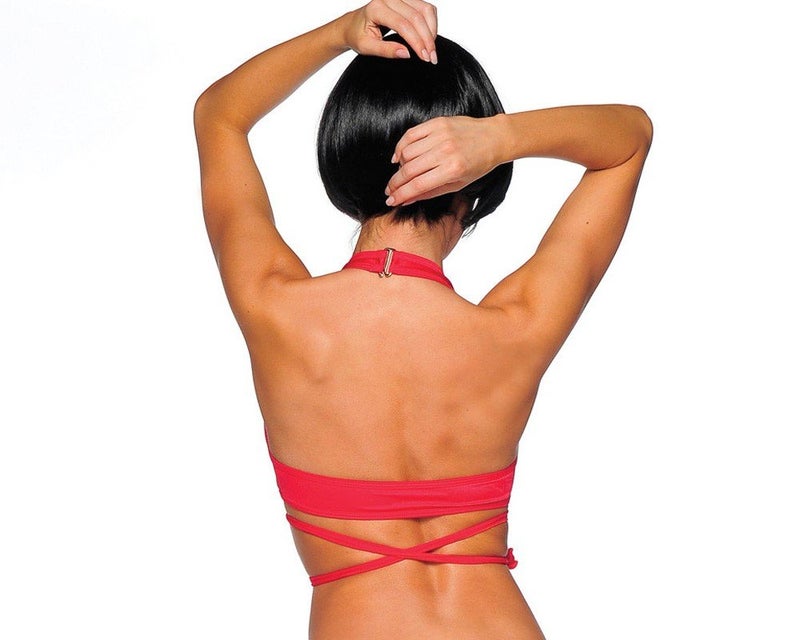 BodyZone Women's Savage Wrap Around Top, Red, One Size - Image 2