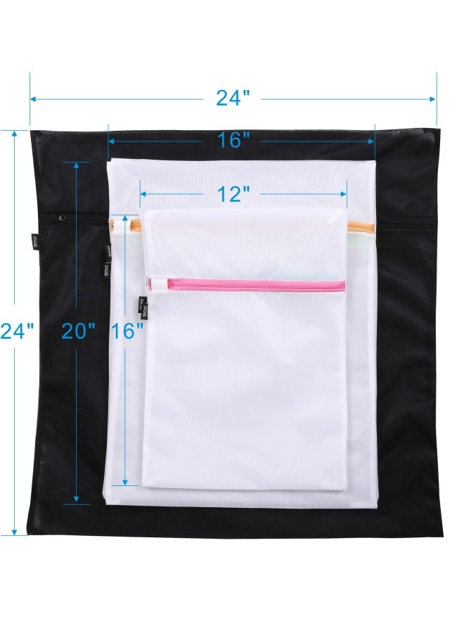 BAGAIL Set Of 5 Mesh Laundry Bags-1 Extra Large  2 Large And Medium For Blouse  Hosiery  Stocking  Underwear  Bra Lingerie  Travel  - Image 3