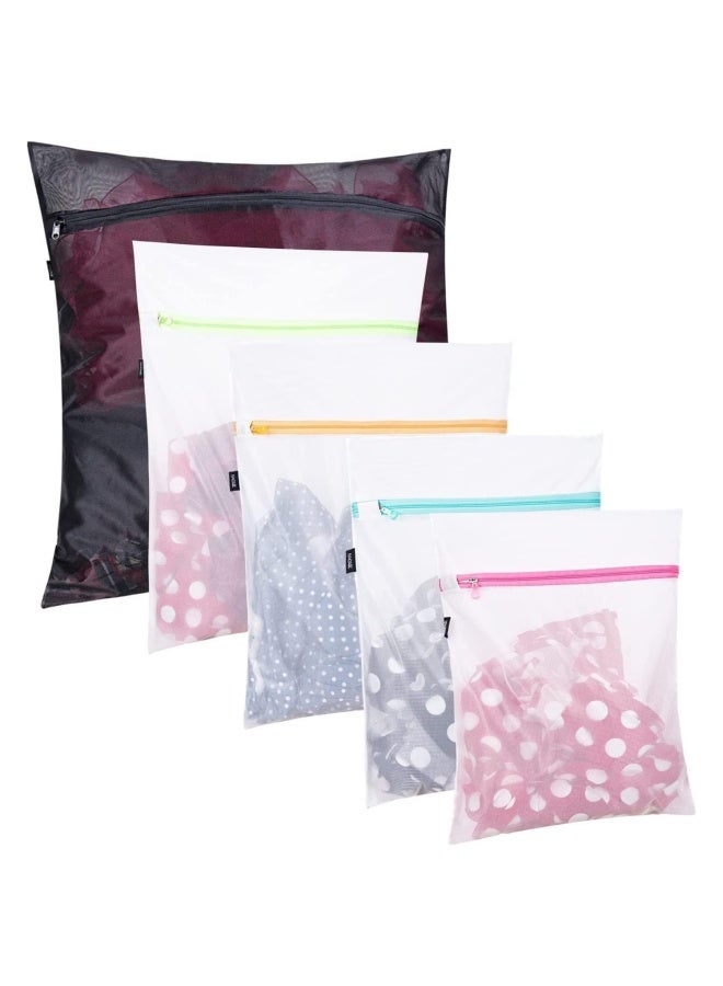 BAGAIL Set Of 5 Mesh Laundry Bags-1 Extra Large  2 Large And Medium For Blouse  Hosiery  Stocking  Underwear  Bra Lingerie  Travel  - Image 1
