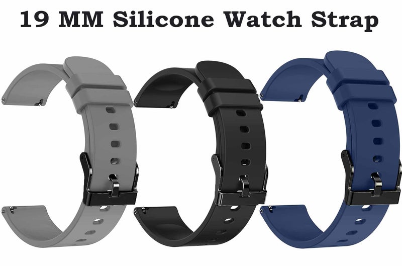 ADAMO 19mm Watch Strap compatible for Storm Call/Colorfit Pulse and ALL 19mm wristwatch and smartwatches - Image 2
