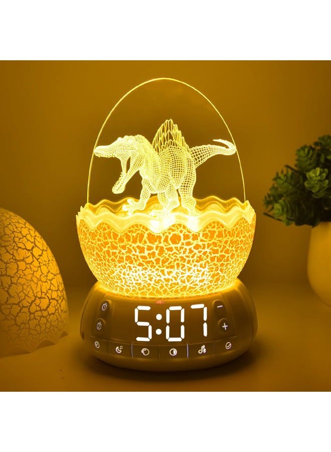 MTDYHY Upgraded Dinosaur Egg Alarm Clock/Digital Clock with Night Light, 20 Soothing Sound Timer Aid Sleep Machine/Bluetooth Speaker, Unique Decor Lamp for Bedroom/Living Room, Gifts for Kids Adults - Image 1