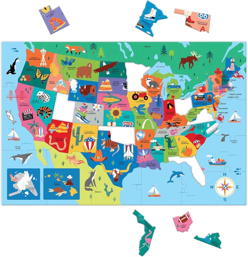 Mudpuppy Map of the U.S.A. 100 Piece Puzzle - Image 5