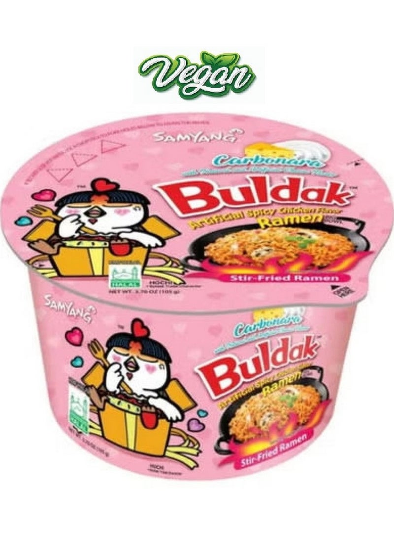 Samyang Buldak Carbonara Hot Chicken Flavor Ramen Cup 105 G - Image 1