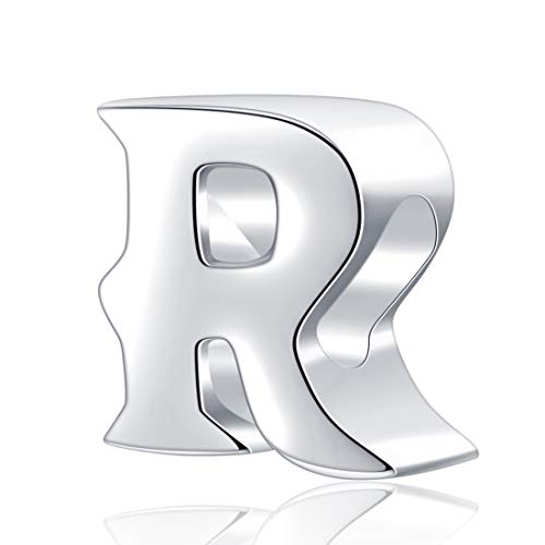 SOUKISS Alphabet Charms Authentic 925 Sterling Silver Letter Initial A-z Alphabet Beads for Christmas Mothers Gifts (R) - Image 1
