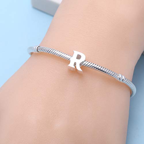 SOUKISS Alphabet Charms Authentic 925 Sterling Silver Letter Initial A-z Alphabet Beads for Christmas Mothers Gifts (R) - Image 5