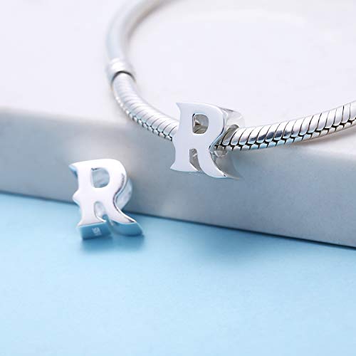 SOUKISS Alphabet Charms Authentic 925 Sterling Silver Letter Initial A-z Alphabet Beads for Christmas Mothers Gifts (R) - Image 3
