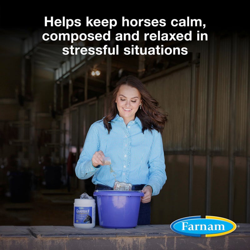 Farnam Quietex II Horse Calming Supplement Pellets, Helps Manage Nervous Behavior And Keep Horses Calm & Composed In Stressful Situations, 1.625 Lbs, 26 Day Supply - Image 2