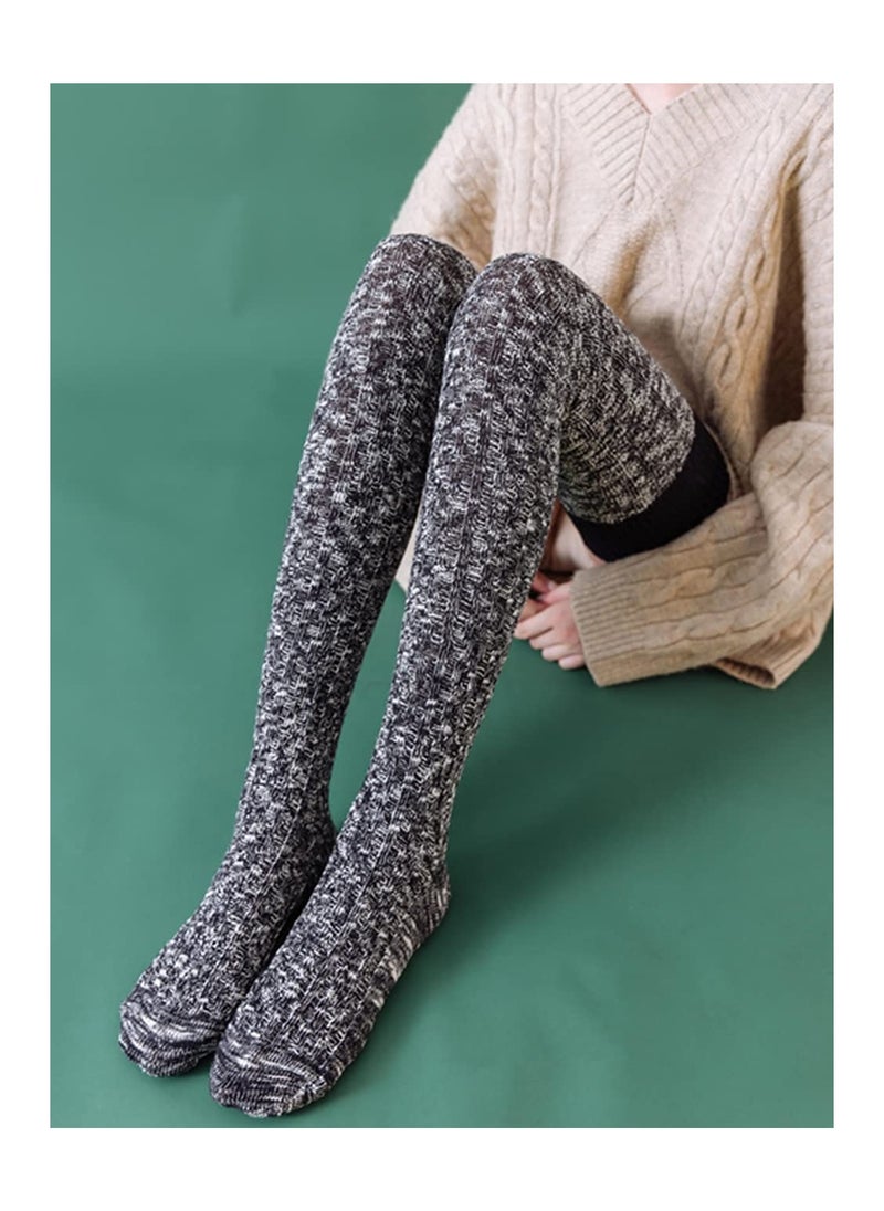 SYOSI - High Socks for Women, Women's Thigh High Knitted Winter Boot Socks Vintage Extra Long Leg Warmer Over Knee High Stockings, Winter Boot Sock Vintage Warm Extra Long Leg Warmer High Stocking - Image 1
