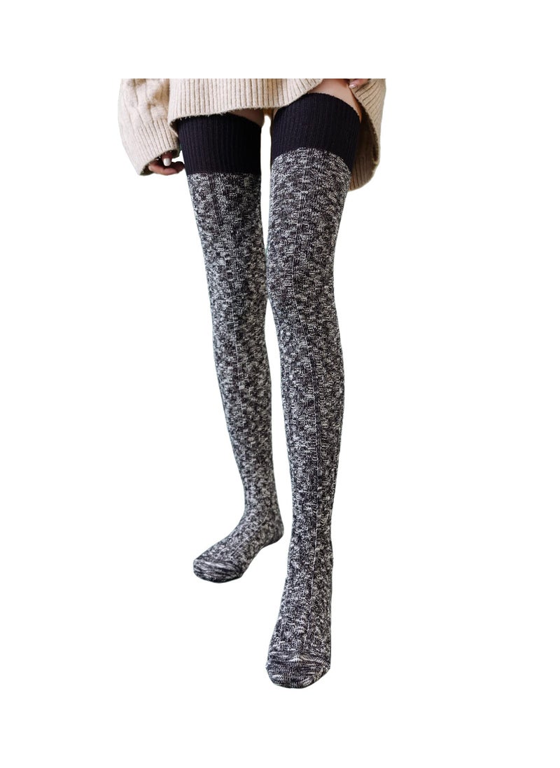 SYOSI High Socks for Women, Women's Thigh High Knitted Winter Boot Socks Vintage Extra Long Leg Warmer Over Knee High Stockings, Winter Boot Sock Vintage Warm Extra Long Leg Warmer High Stocking  - Image 4