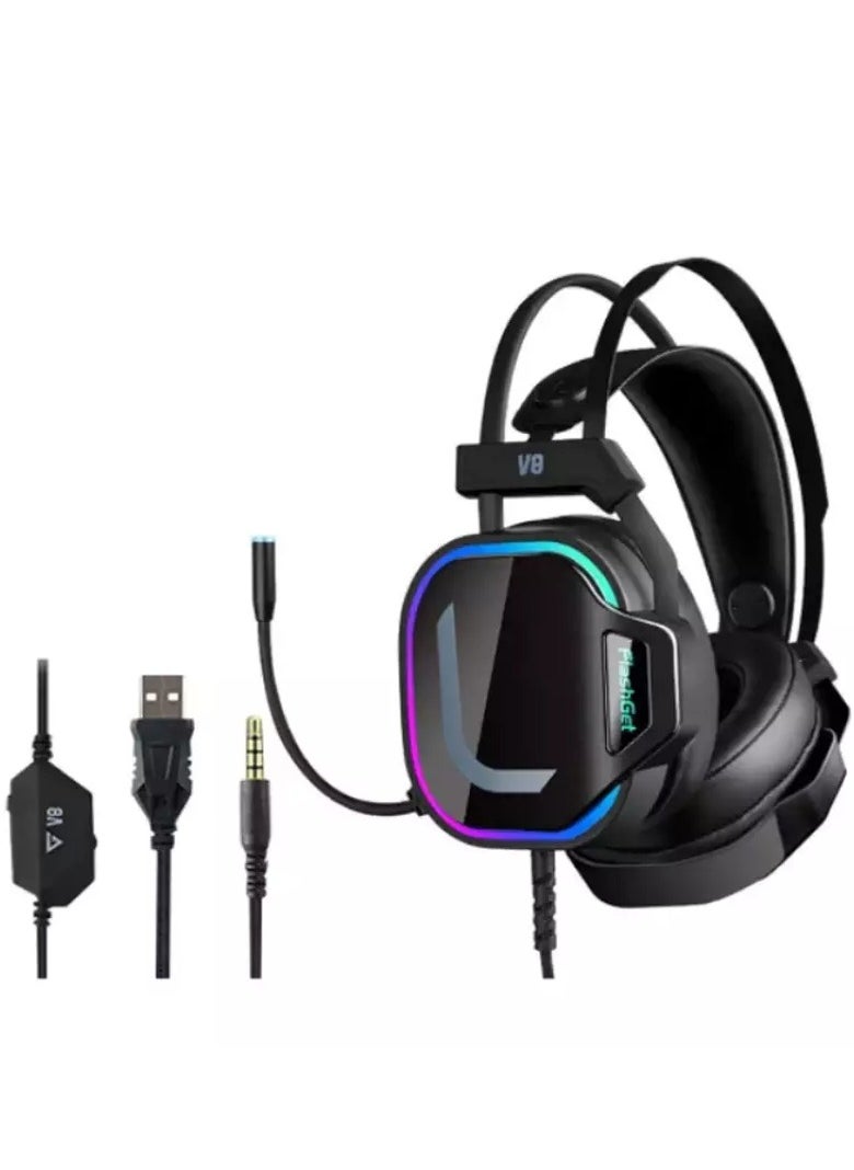 V8 RGB Gaming Headset, 7.1 Surround Sound with Microphone, For Games - pzsku/Z2753A9463E1C94344F3BZ/45/_/1739889737/52d192ff-ad88-467b-b861-7cef9bcbe8ca