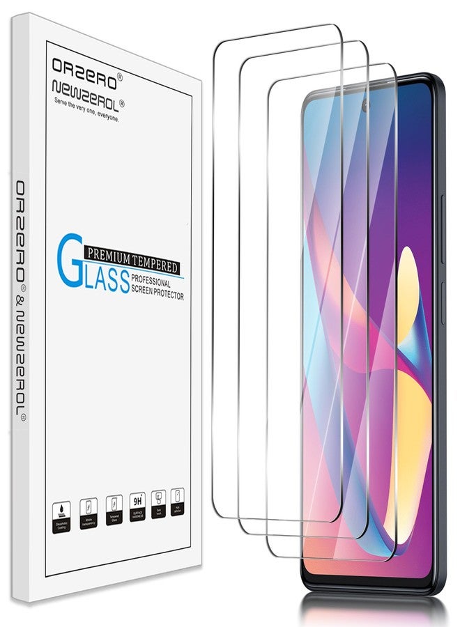 Orzero (3 Pack) Tempered Glass Screen Protector Compatible for TCL 50 XL 5G/TCL 50 XL NXTPAPER 5G, Protector De Pantalla 2.5D Arc Edges 9H High Definition Bubble-Free - Image 1