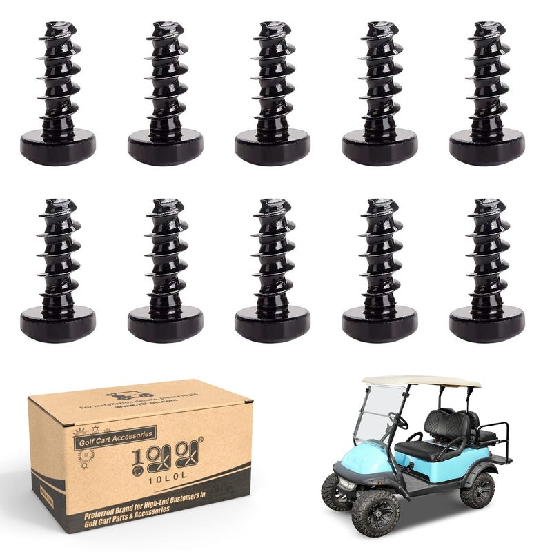 10L0L K80X20 Torx Pan Head Screws/Rivets for Club Car Precedent Gas and Electric 2004 UP Golf Cart, Replace OEM:102298020 (10 PCS) - Image 1