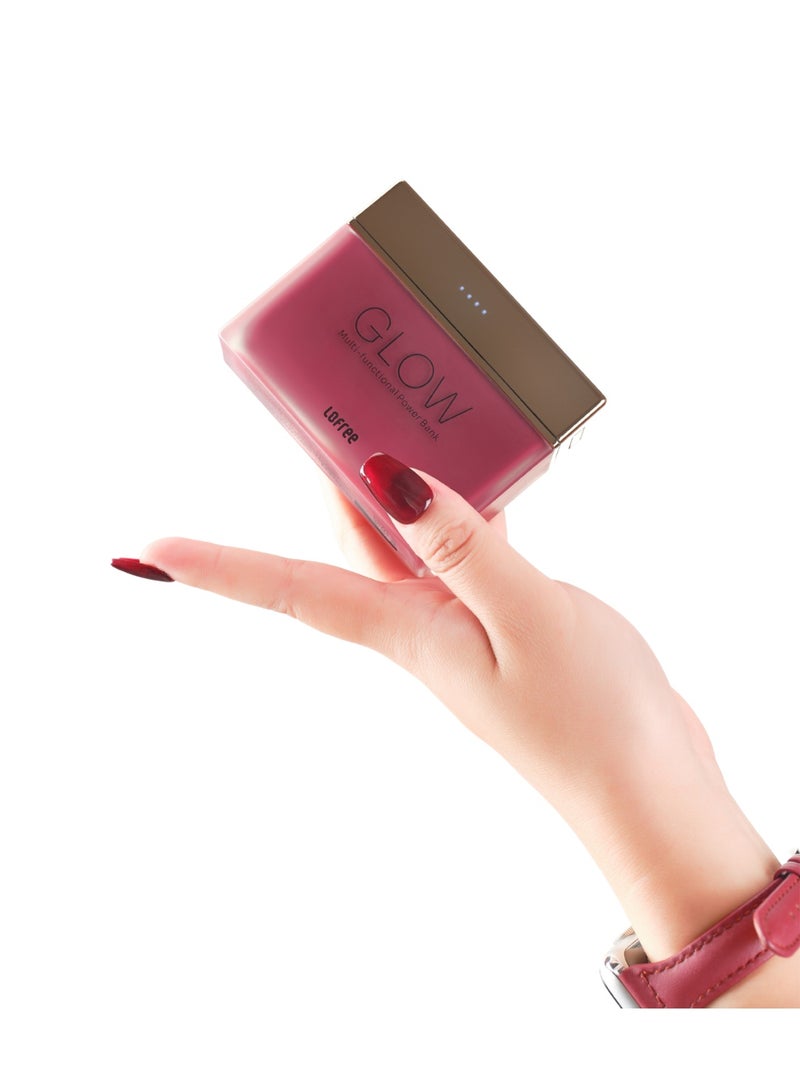 LOFREE Glow compact Power Bank 10000mAH, up to 22.5W USB fast charging, LED Light effects, Air Travel Friendly, 8 point safety system, Rose Fume color - Image 5
