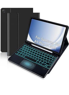 Touchpad Keyboard Case Compatible with Samsung Tab A9 Plus (X210/X215/X216),Colorful Backlight, Multi-Touch Trackpad, Flip Stand Pencil Holder for A9+