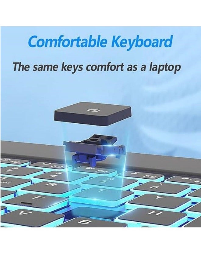 Generic - Touchpad Keyboard Case Compatible with Samsung Tab A9 Plus (X210/X215/X216),Colorful Backlight, Multi-Touch Trackpad, Flip Stand Pencil Holder for A9+ - Image 1