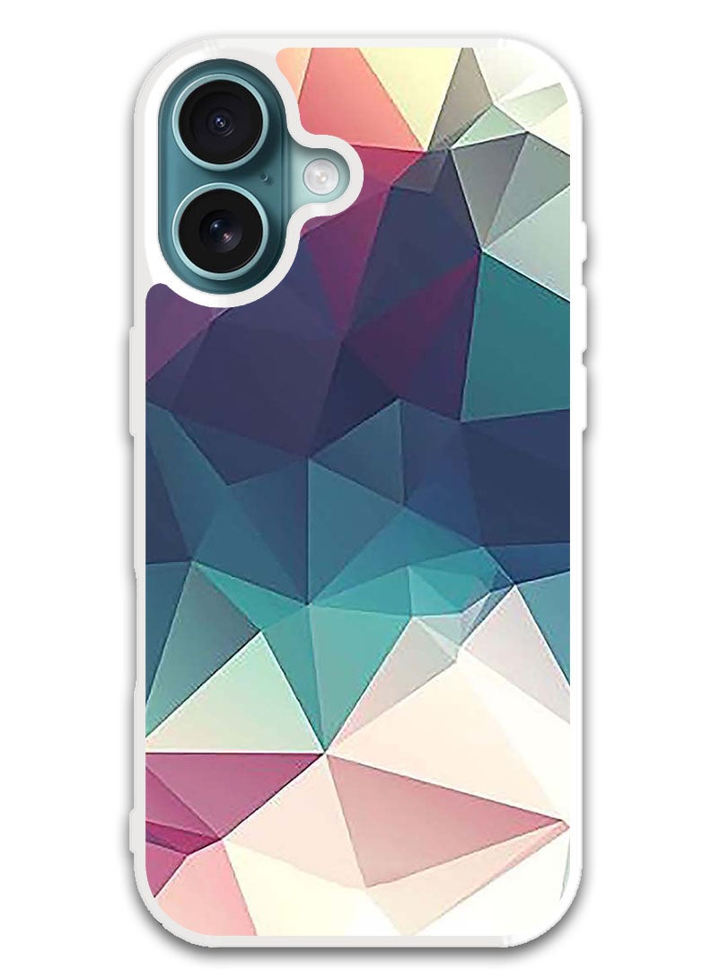 Theodor Protective Case Cover For APPLE IPHONE 16 Plus Shapes (2) (White Bumper) - Image 1