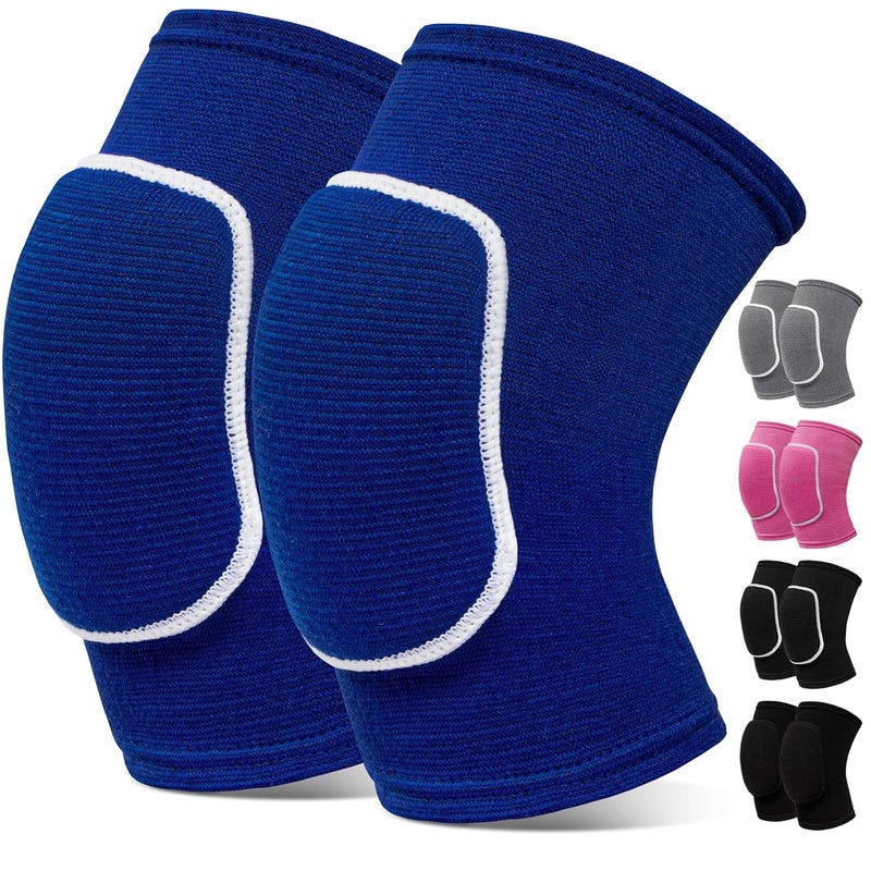 RYBTB Volleyball Knee Pads,Knee Pads for Women,Men,Kids,Girls,Knee Brace for Basketball Volleyball Football Dance Yoga Tennis Running Cycling Workout Climbing (Blue, Large) - Image 1