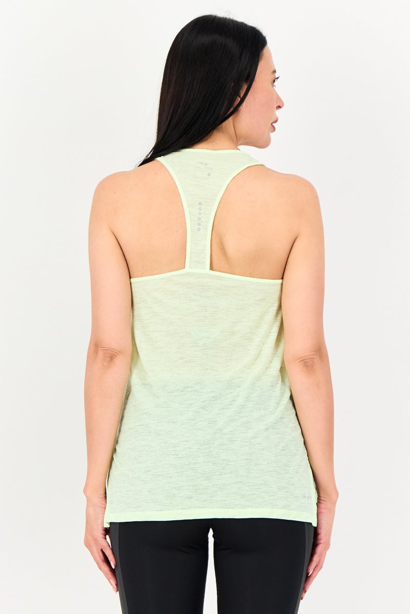 Nike Women Sleeveless Brand Logo Training Tank Top, Lime Green - Image 3