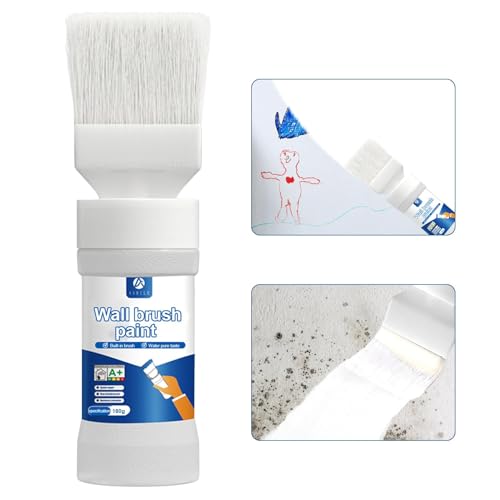 Anirun White Interior Wall Paint 6.35 oz - Small Drywall Repair Paint, Drywall Primer, for Covering Graffiti & Stains on Walls - Image 1