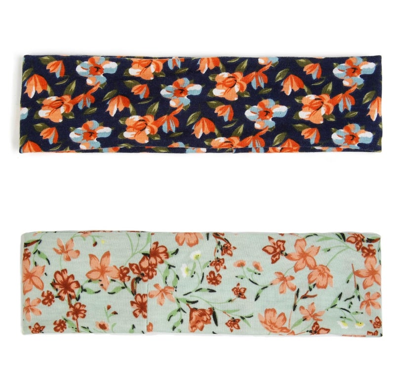 TERSE Headbands for Women Trendy Floral Print - Non Slip Summer Head Bands Soft Fabric Hair Bands for Workout Yoga Running Sport - Image 3
